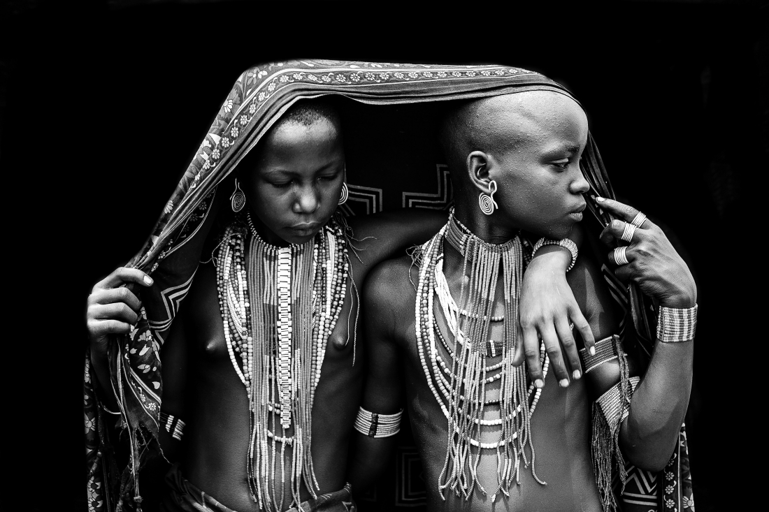 Sisters (of the Arbore Tribe) - Omo Valley, Ethiopia