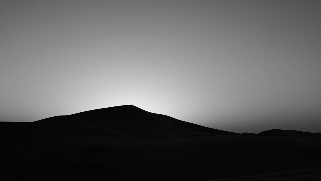 Where the dunes collides with sky