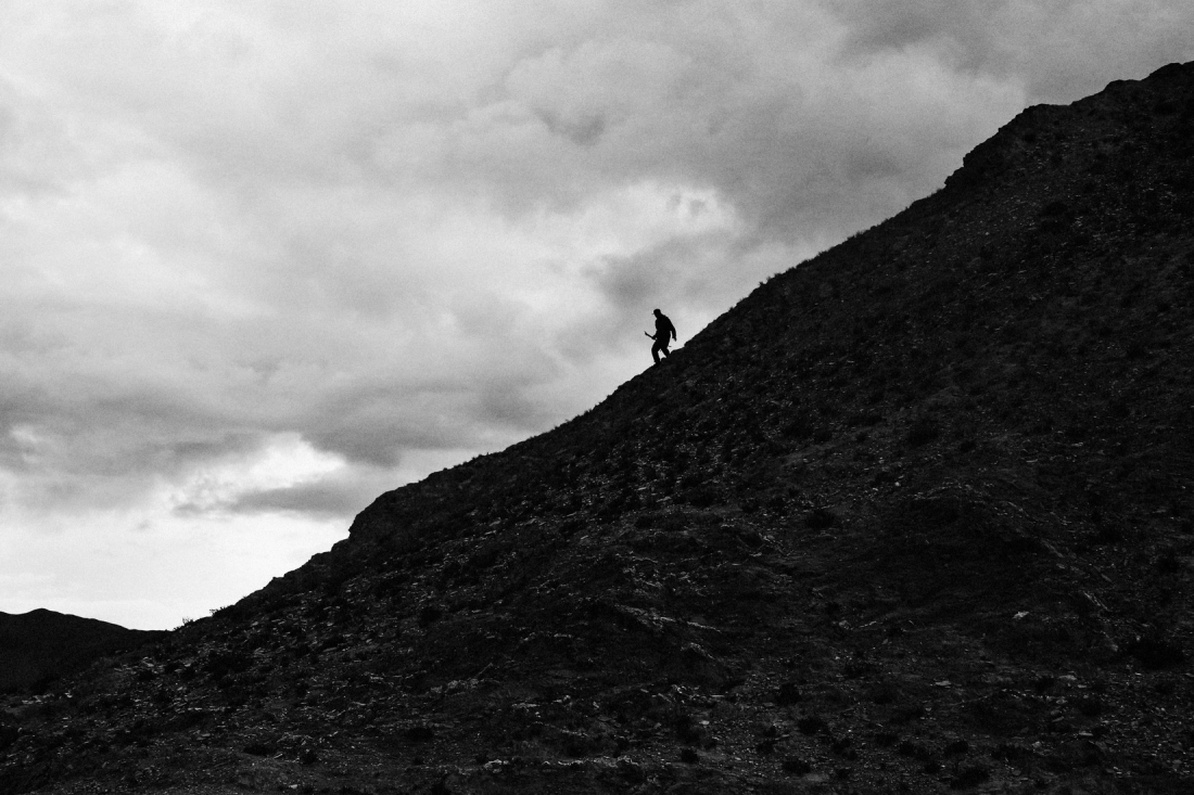 Facing the mountains