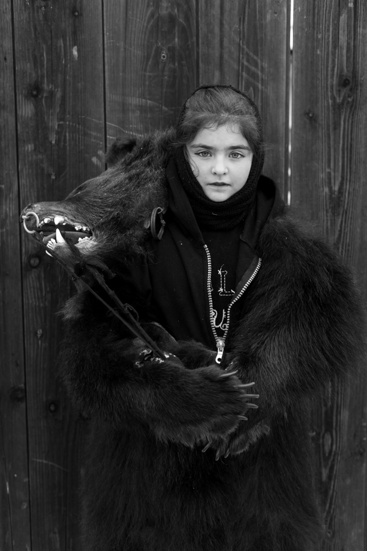 Bear dancer (Girl with a bear skin)