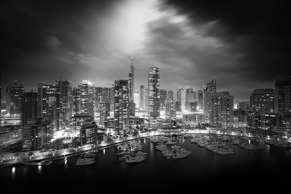 Stormy night in Dubai Marina
