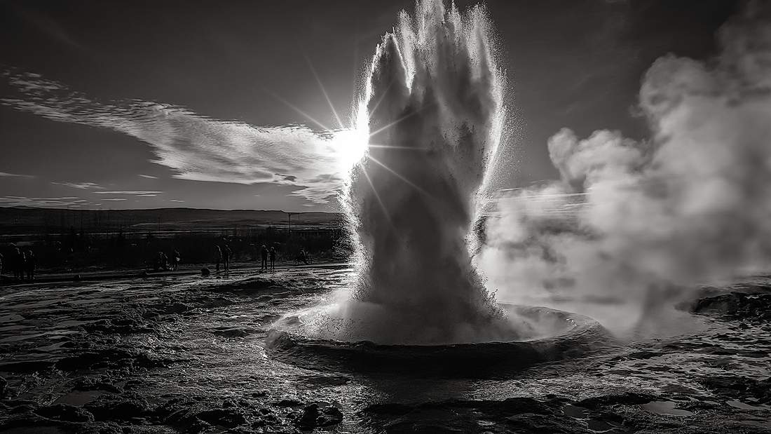 hot geyser frozen in time