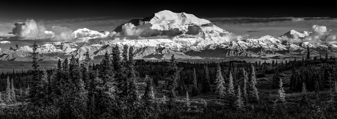 Denali in the mid-night sunlight