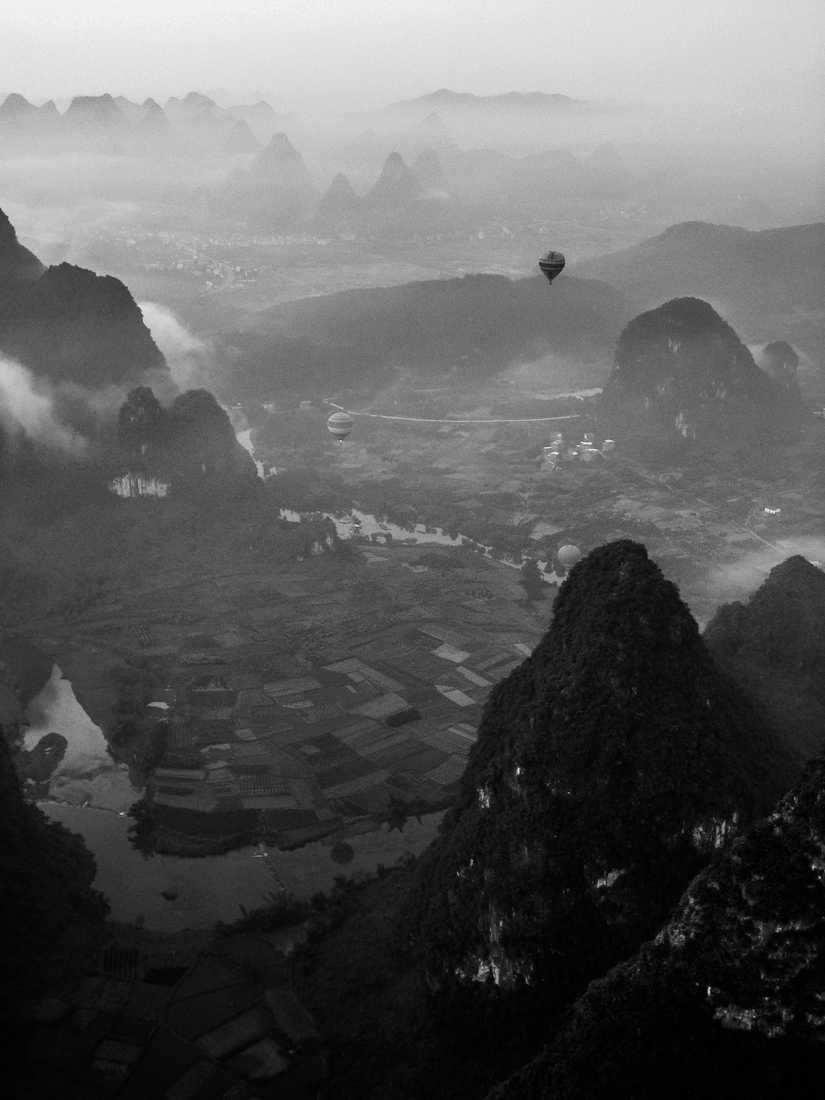 Air Balloon over Yangshou