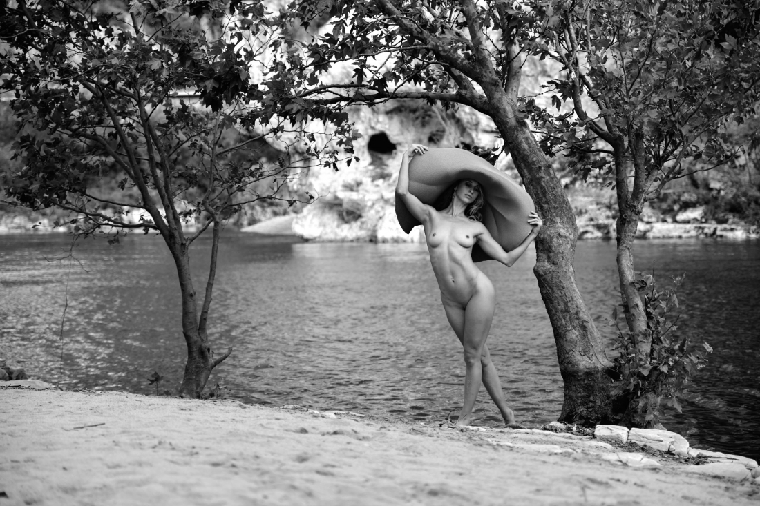Nude at the ardèche river