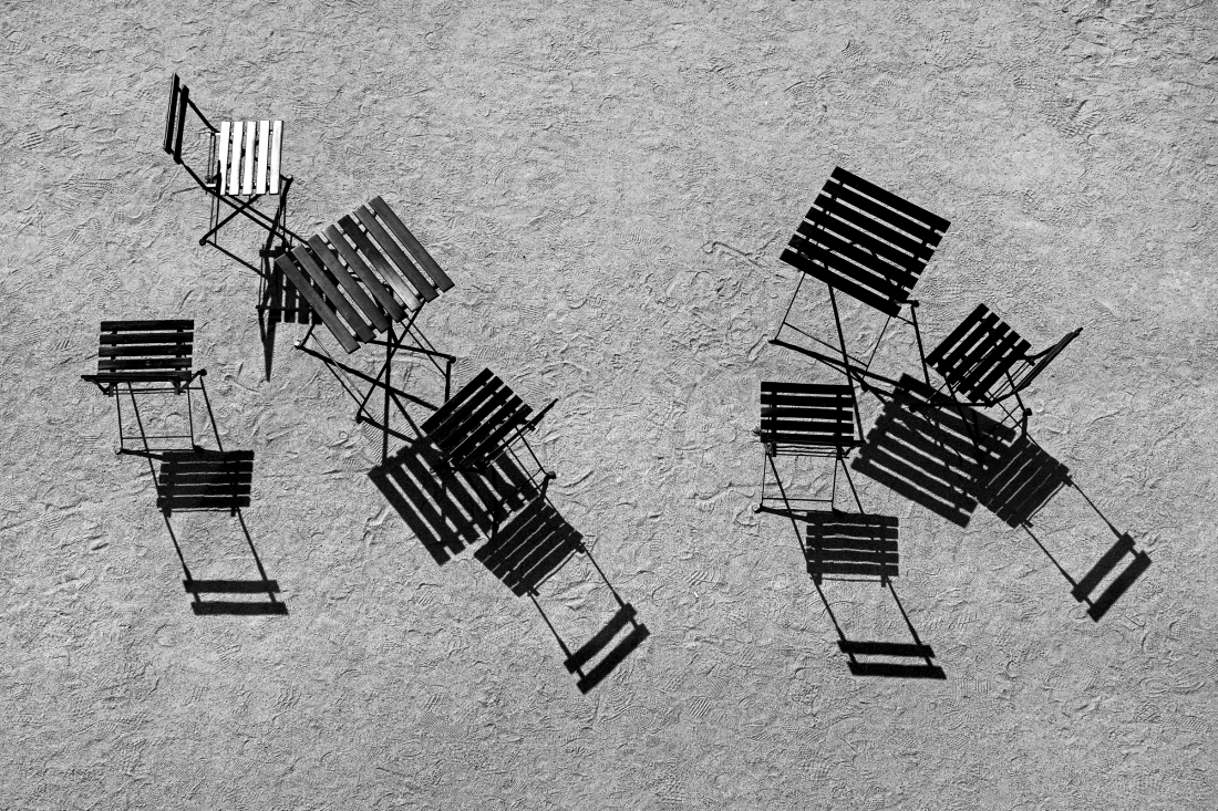 on the terrace