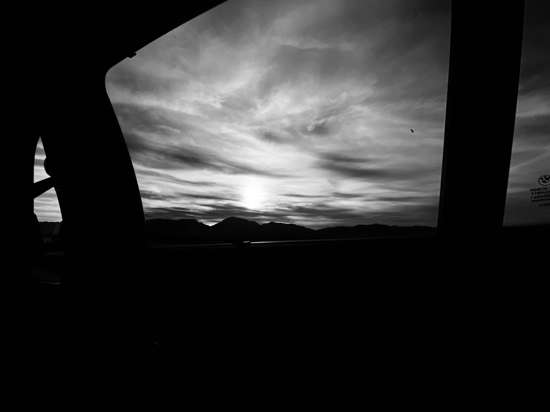 Scenery outside the car window