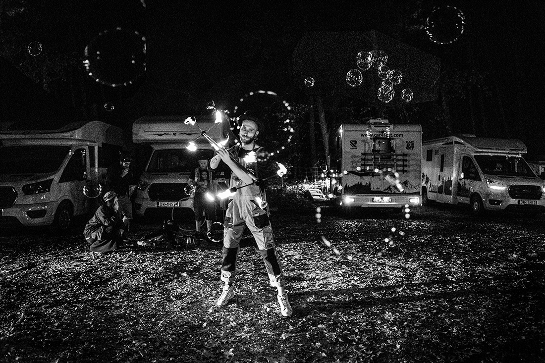 Fire people from campers