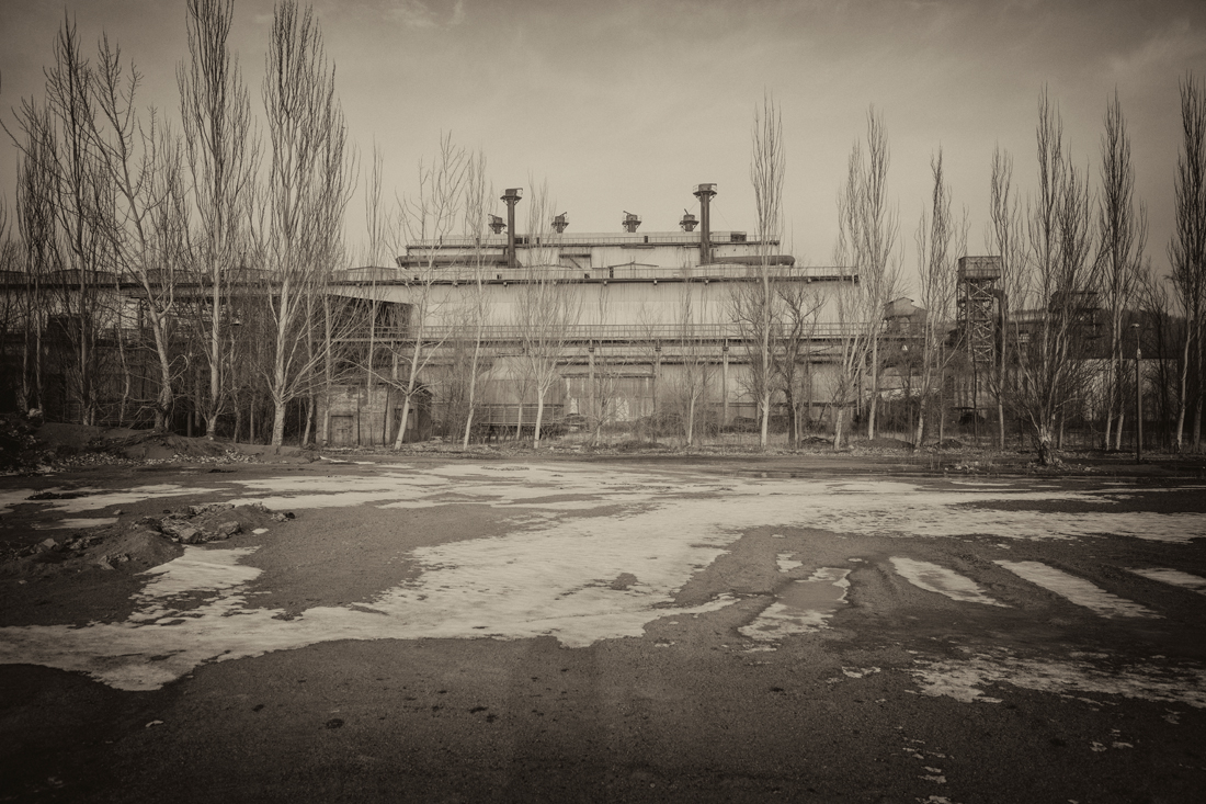 Landscape of abandoned factory 