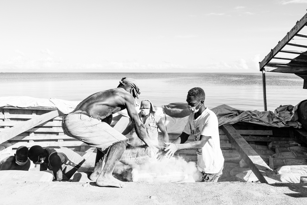 moving cement - lake malawi
