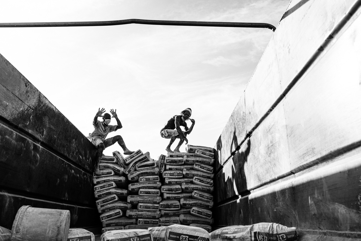 moving cement - lake malawi