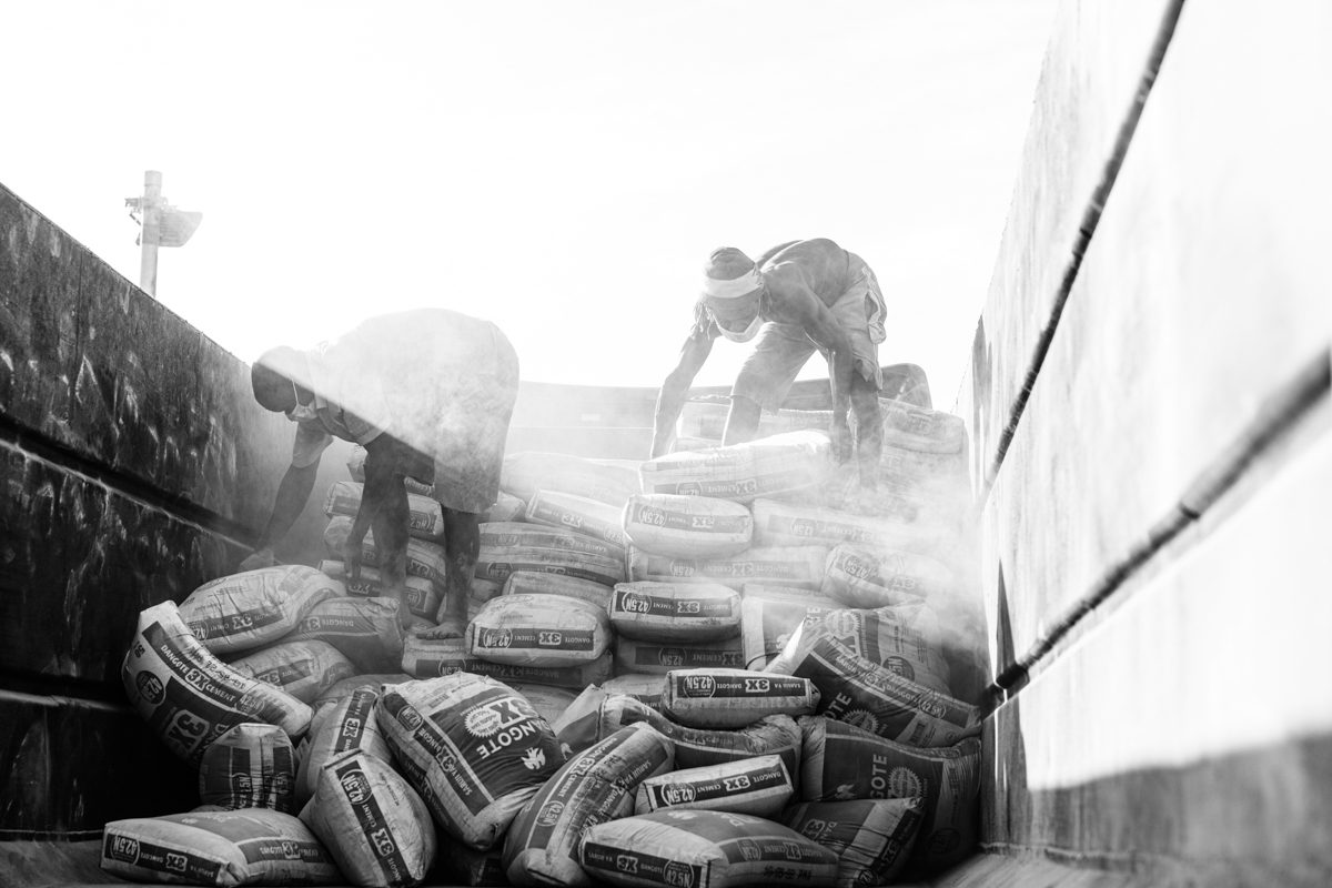 moving cement - lake malawi