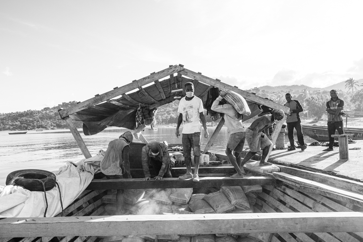 moving cement - lake malawi