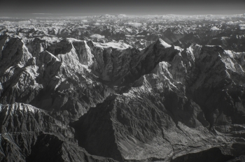 Roof of the World; Karakoram and Kunlun Mountains in infrared.