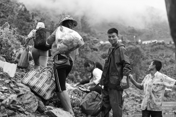 Workers. Nam Ou River, Laos