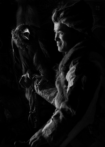 Portrait of A Eagle Hunter Family 