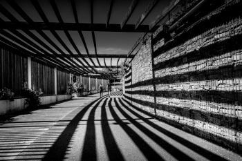 Tunnel of light and shadow
