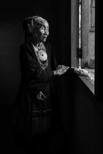 Akha Woman in Window
