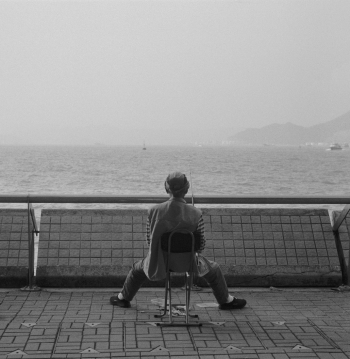 Fishing man in Hong Kong