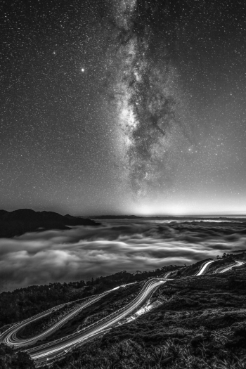 The Milky Way with sea cloud