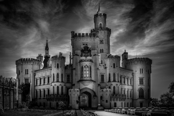 The White Castle Under Dark Skies
